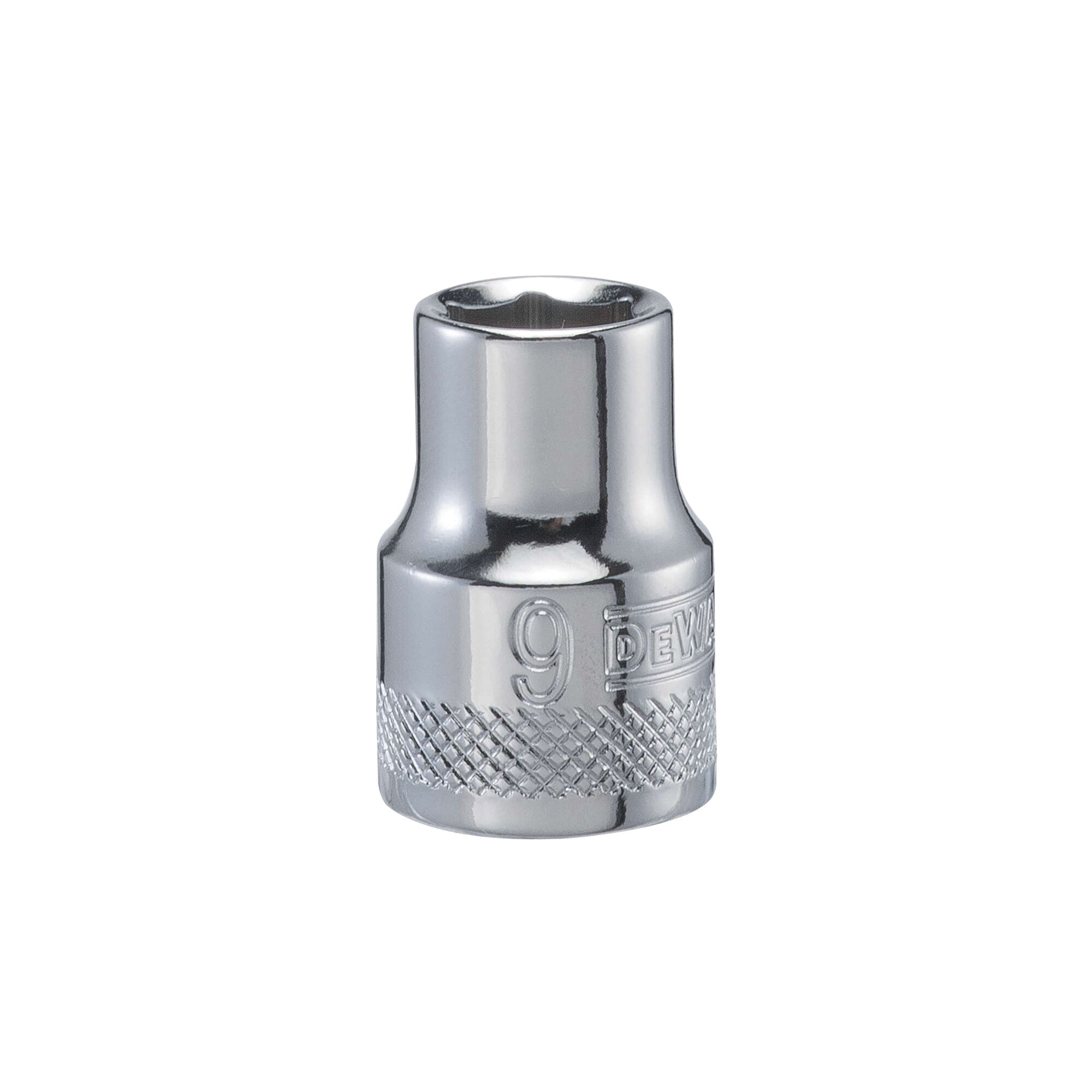 DWMT86304OSP Drive Hand Socket, 9 mm Socket, 3/8 in Drive, 6-Point, Steel, Polished Chrome Vanadium
