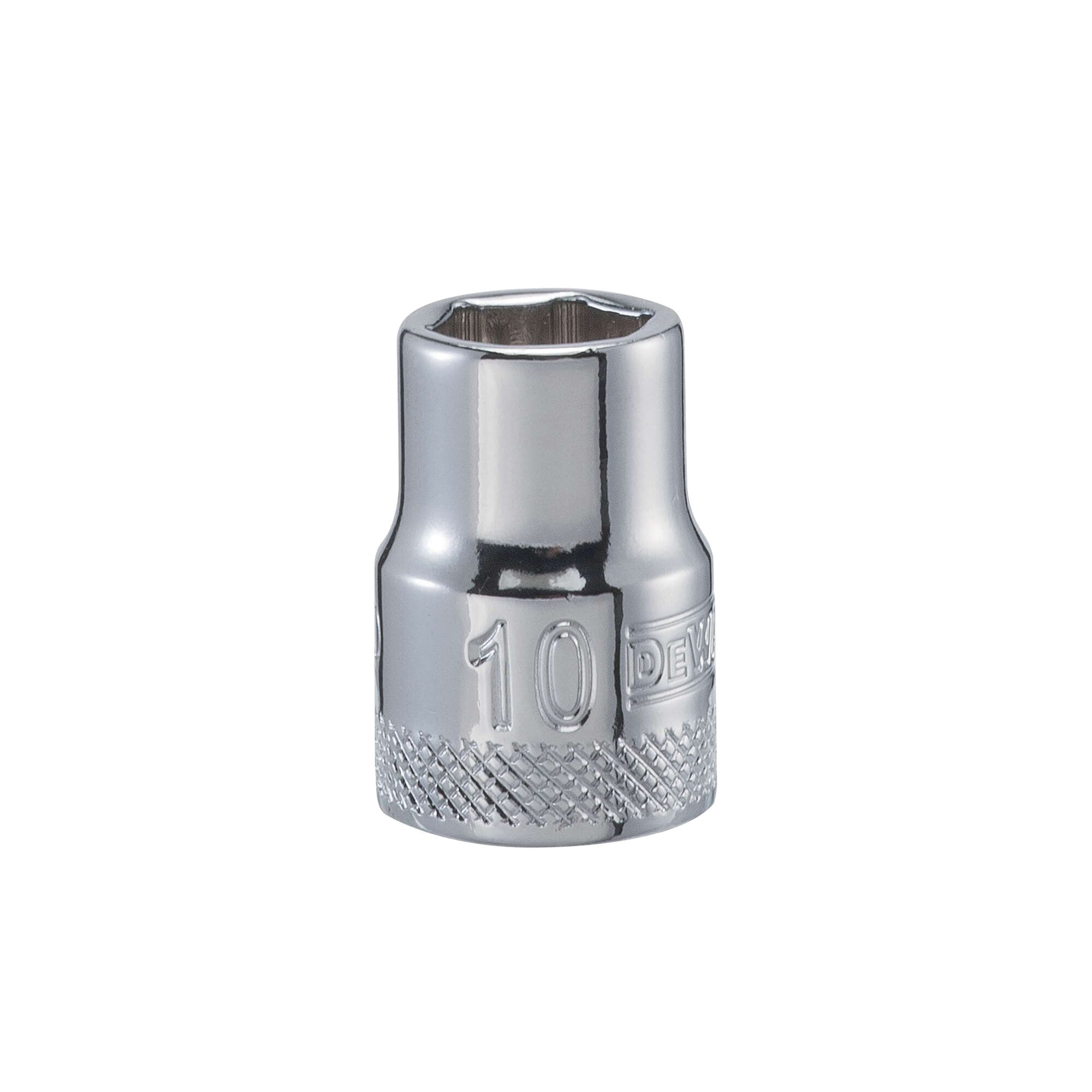 DWMT86305OSP Drive Hand Socket, 10 mm Socket, 3/8 in Drive, 6-Point, Steel, Polished Chrome Vanadium
