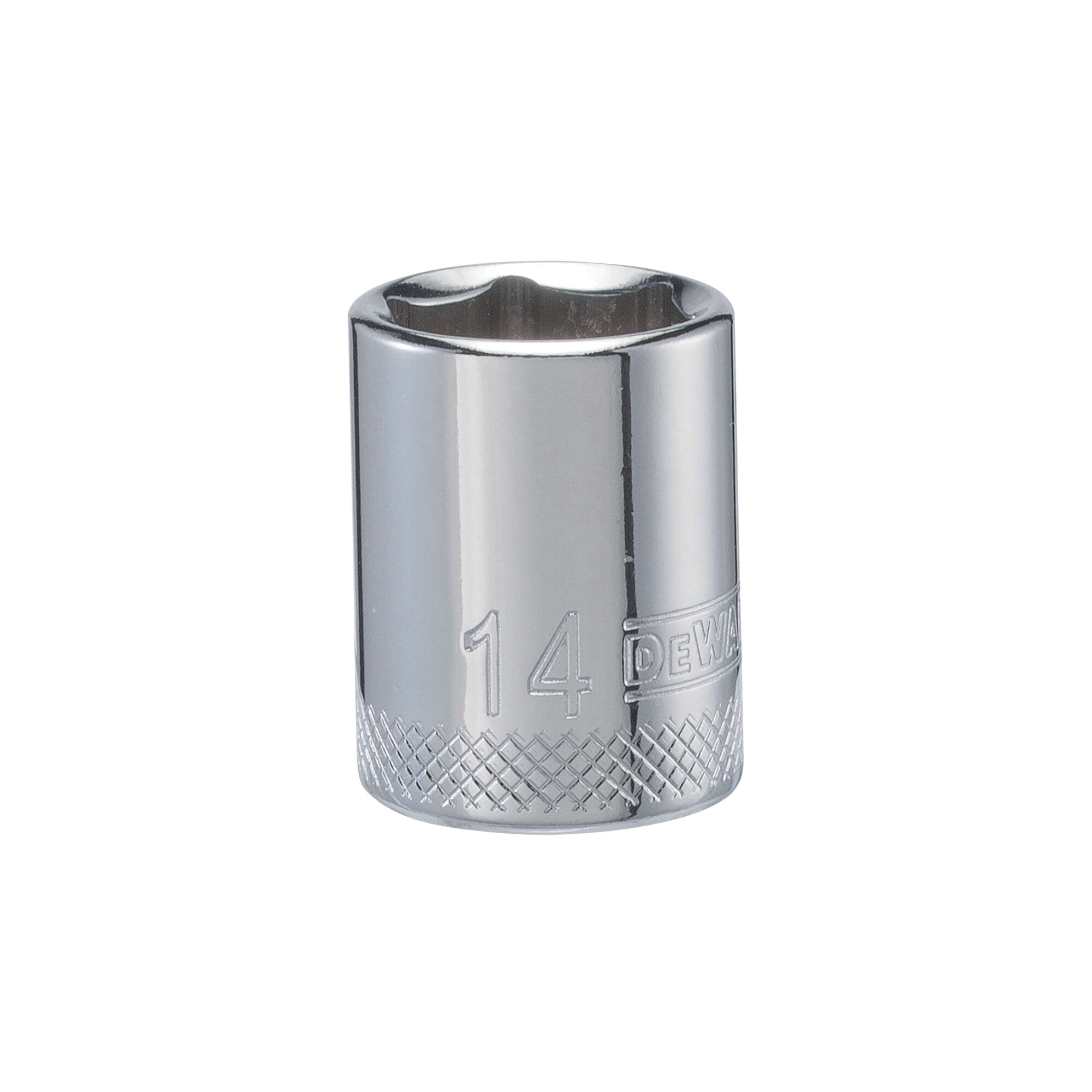 DWMT86309OSP Drive Hand Socket, 14 mm Socket, 3/8 in Drive, 6-Point, Steel, Polished Chrome Vanadium