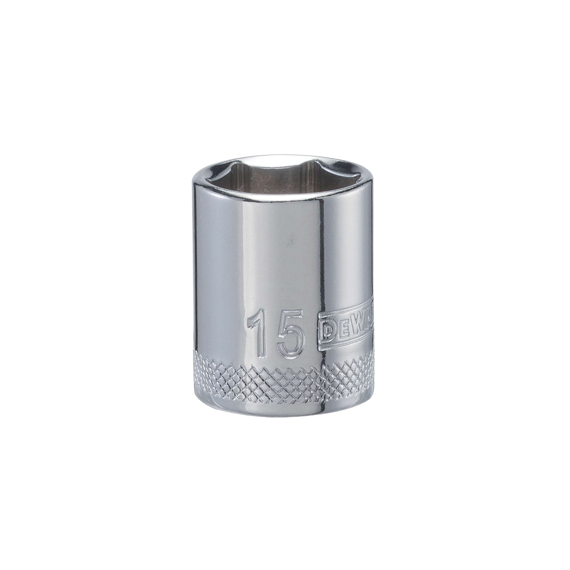 DWMT86310OSP Drive Hand Socket, 15 mm Socket, 3/8 in Drive, 6-Point, Steel, Polished Chrome Vanadium