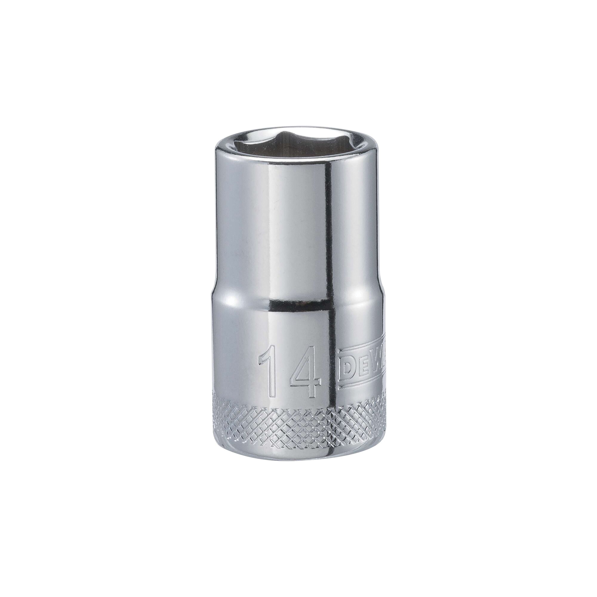 DWMT86514OSP Drive Hand Socket, 14 mm Socket, 1/2 in Drive, 6-Point, Steel, Polished Chrome Vanadium