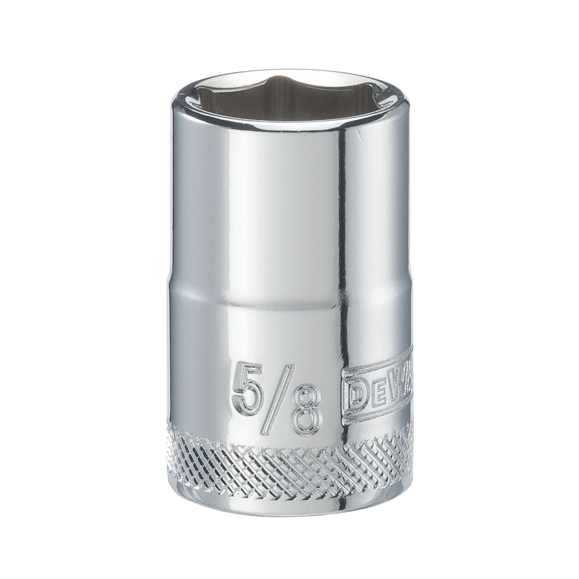 DWMT88766OSP Drive Hand Socket, 5/8 in Socket, 1/2 in Drive, 6-Point, Steel, Polished Chrome Vanadium