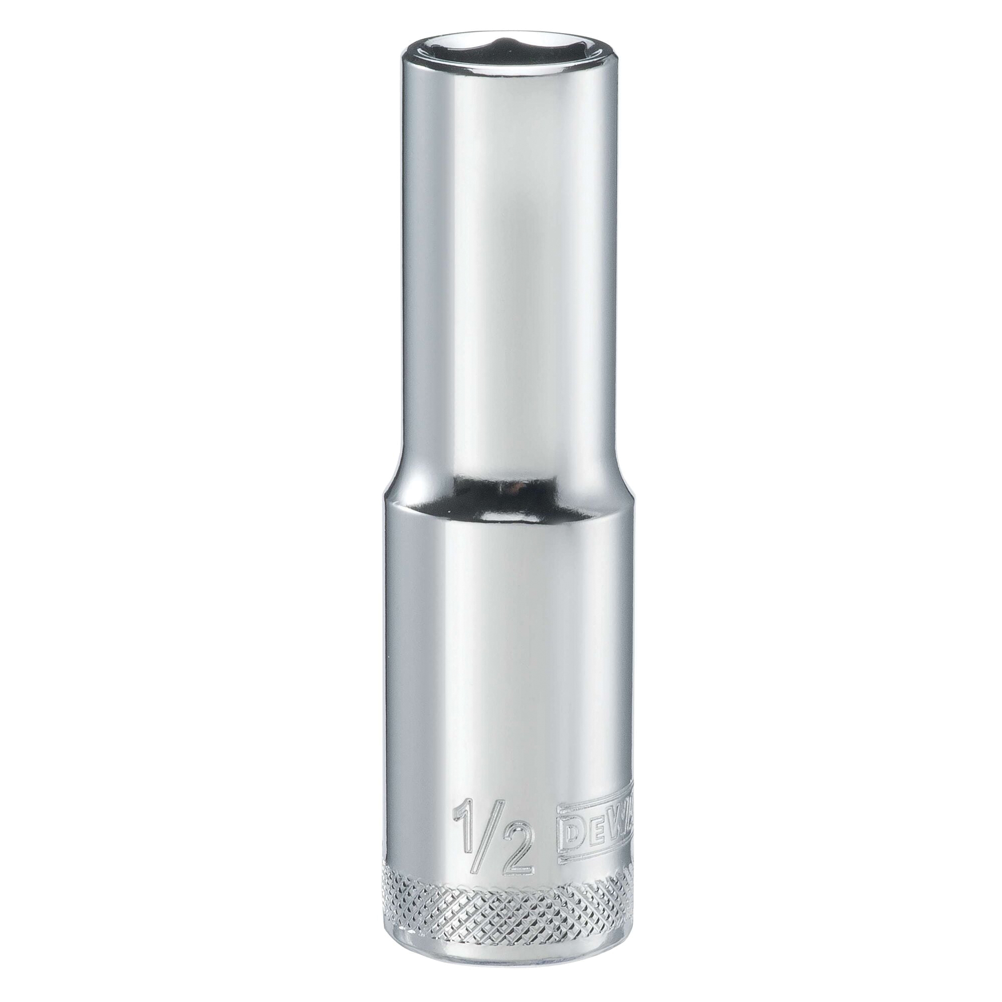 DWMT88945OSP Drive Hand Socket, 1/2 in Socket, 1/2 in Drive, 6-Point, Steel, Polished Chrome Vanadium