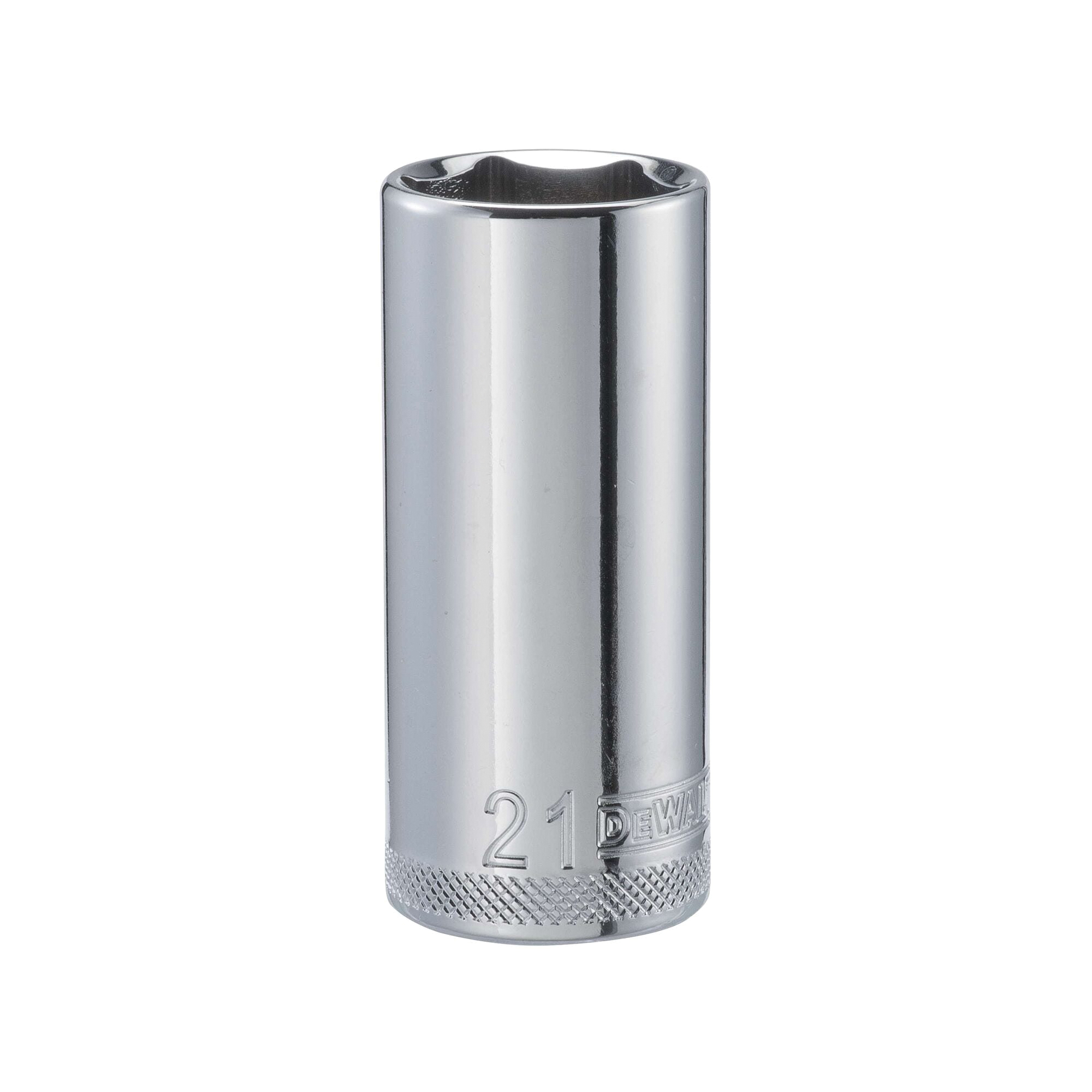 DWMT96362OSP Drive Hand Socket, 21 mm Socket, 3/8 in Drive, 6-Point, Steel, Polished Chrome Vanadium
