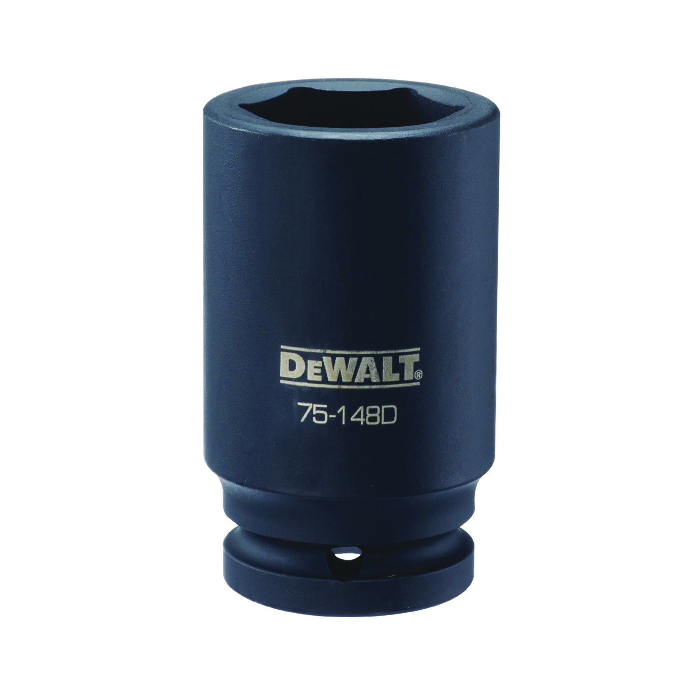 DWMT75148OSP Impact Socket, 33 mm Socket, 3/4 in Drive, 6-Point, CR-440 Steel, Black Oxide