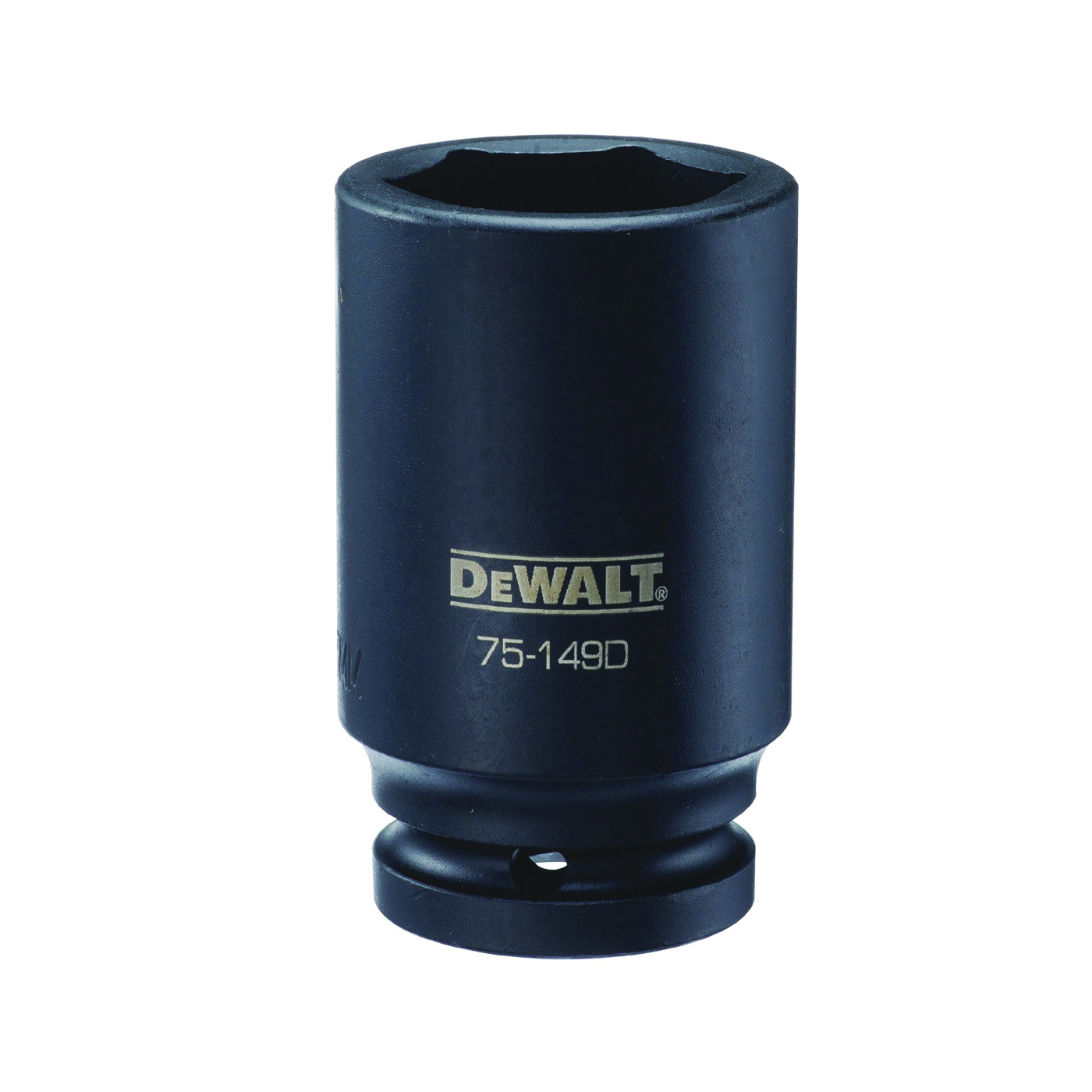 DWMT75149OSP Impact Socket, 35 mm Socket, 3/4 in Drive, 6-Point, CR-440 Steel, Black Oxide