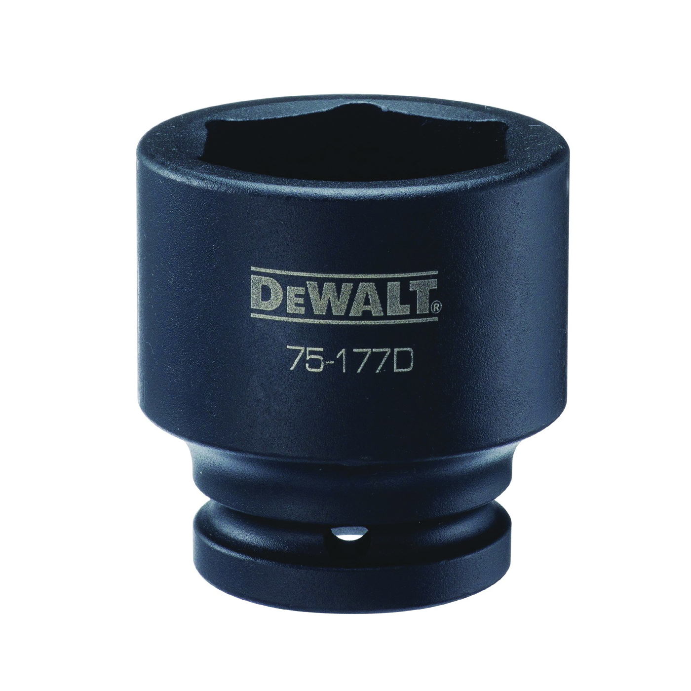 DWMT75177OSP Impact Socket, 41 mm Socket, 3/4 in Drive, 6-Point, CR-440 Steel, Black Oxide