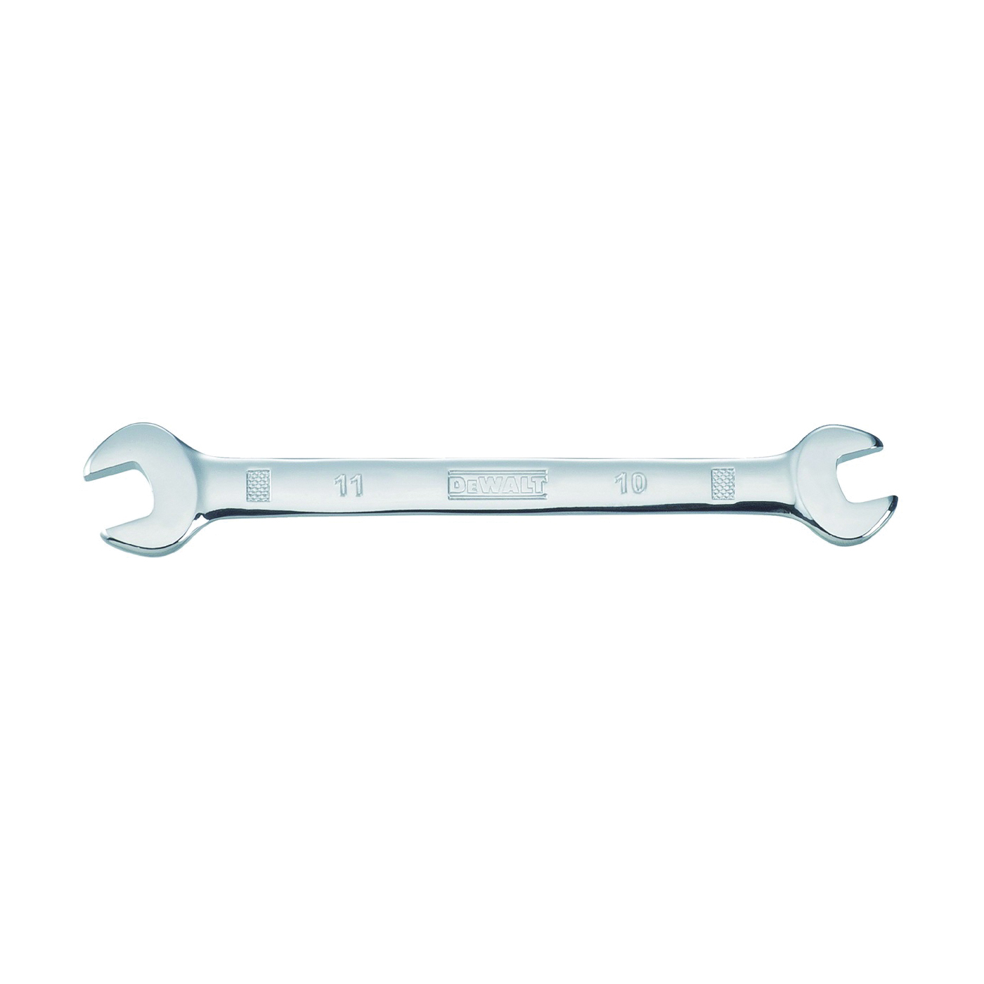 DWMT75432OSP Open End Wrench, Metric, 10 x 11 mm Head, 6-5/32 in L, Polished Chrome-Plated