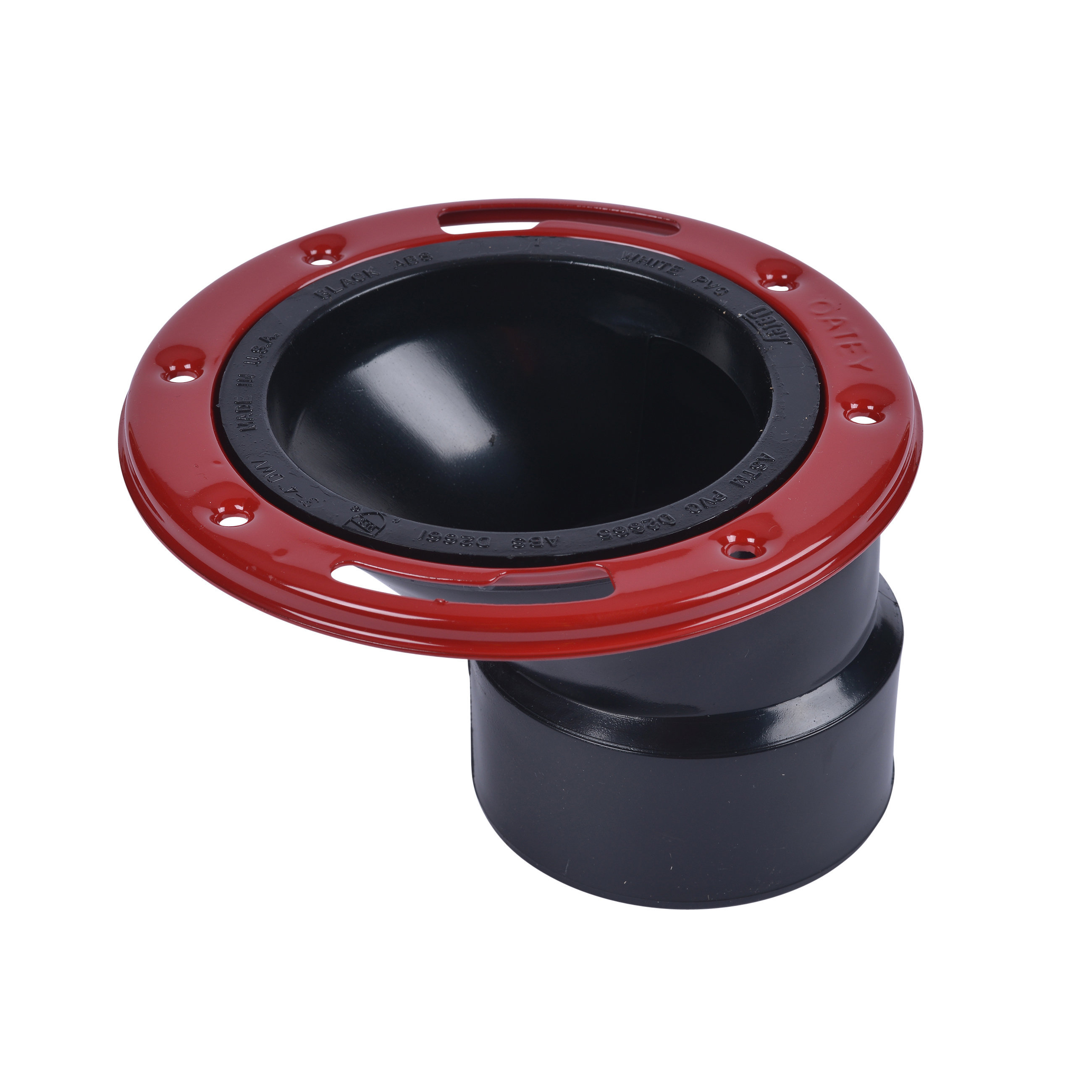 Level Fit 43500 Closet Flange with Stainless Steel Ring, 3, 4 in Connection, Female, ABS, Black