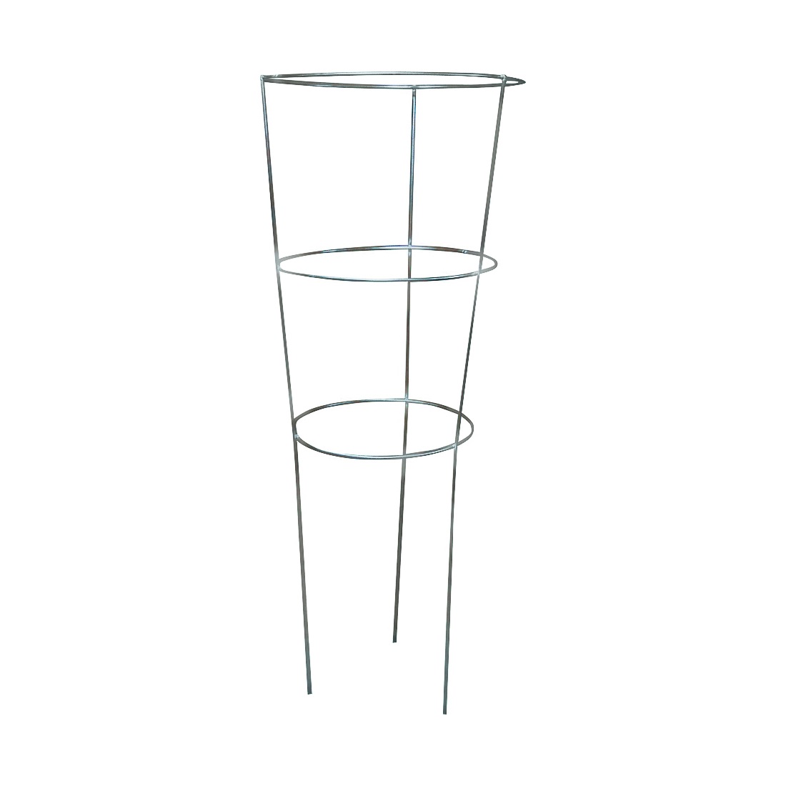 704009 Large Heavy-Duty Plant Support, 14 in Dia, 42 in L, 14 in W, 42 in H, Steel, Silver, Galvanized