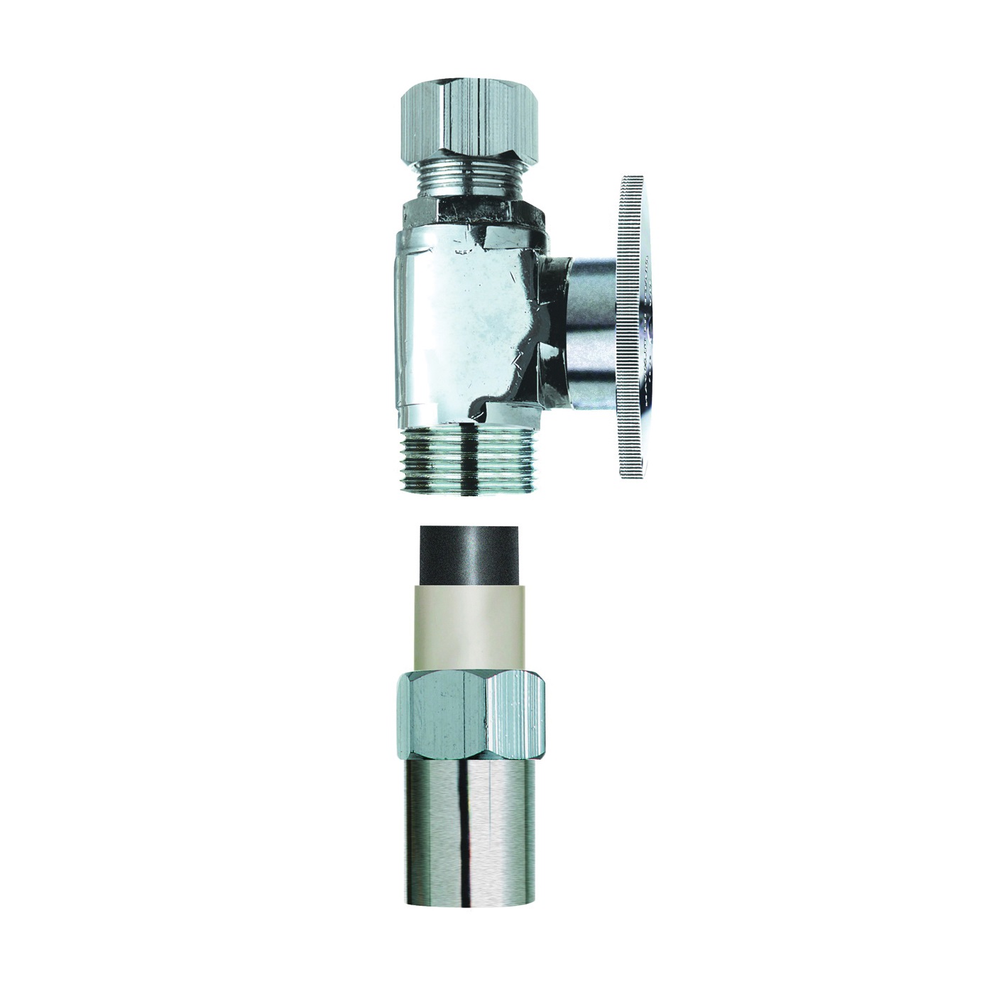 PP20322LF Transition Valve, 1/2 x 3/8 in Connection, CPVC x Compression, Quarter-Turn Actuator, Brass Body