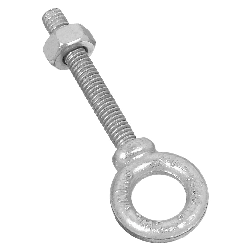 N245-126 Eye Bolt, 3/8-16 Thread, Coarse Thread, 2-3/8 in L Thread, 3/4 in ID x 1-3/8 in OD Dia Eye