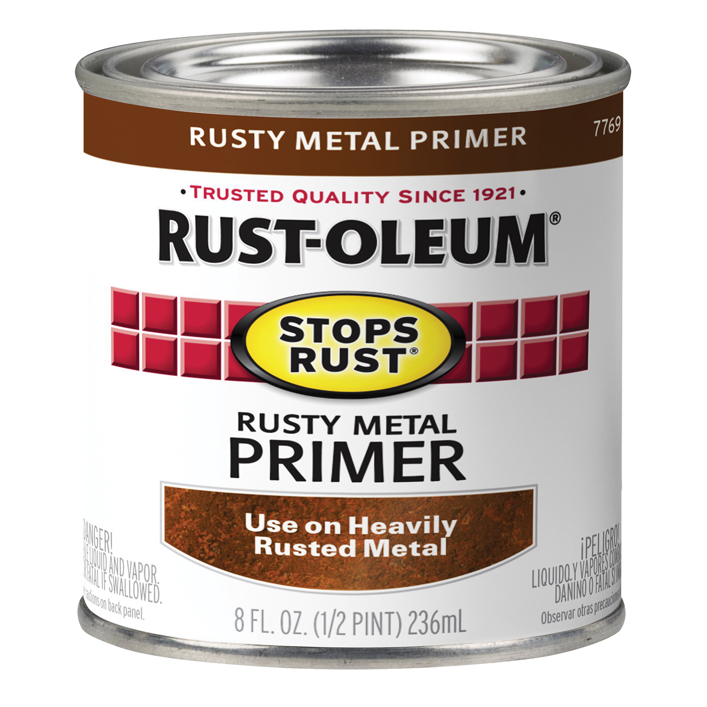 Rust-Oleum 7769730 Primer, Flat, Rusty Metal Primer, 0.5 pt - 1