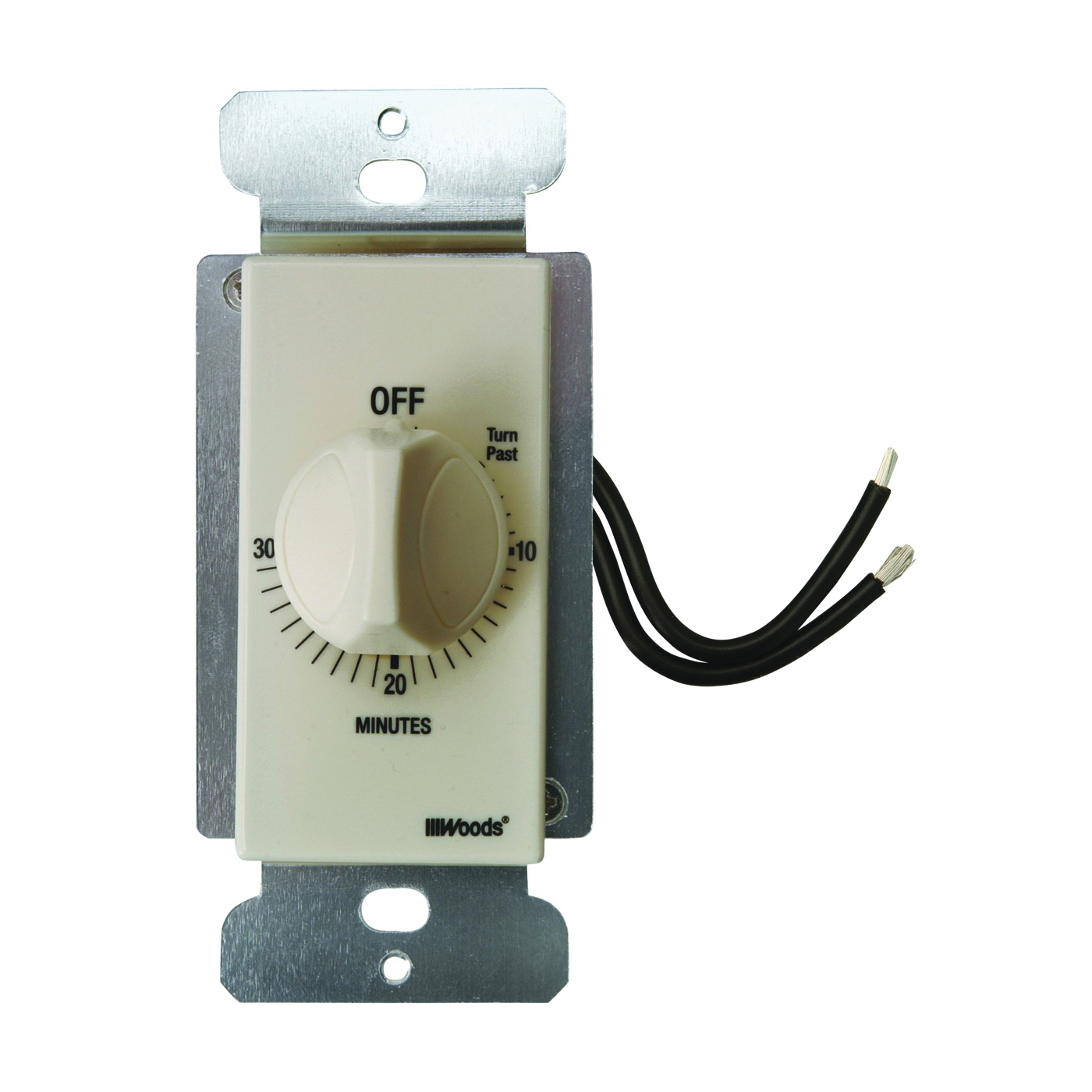 59715 Countdown Timer, 20 A, 125 V, 2500 W, 30 min Time Setting, Light Almond