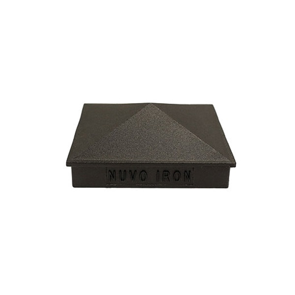 Nuvo Iron PCP13 Post Cap, 4-1/2 in L, 4-1/2 in W, Aluminum, Black - 1