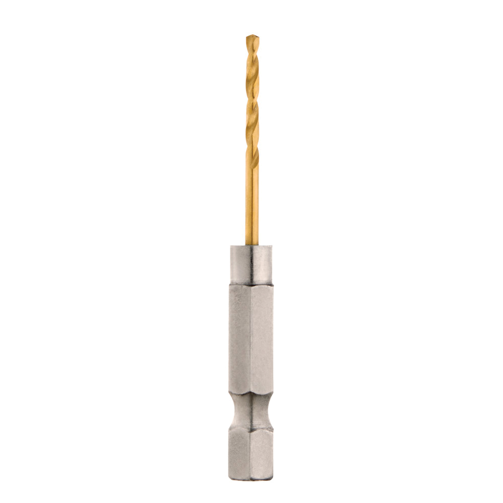 SHOCKWAVE 48-89-4602 Impact Drill Bit, 5/64 in Dia, 2.35 in OAL, Twist Flute, 1/4 in Dia Shank, Hex Shank