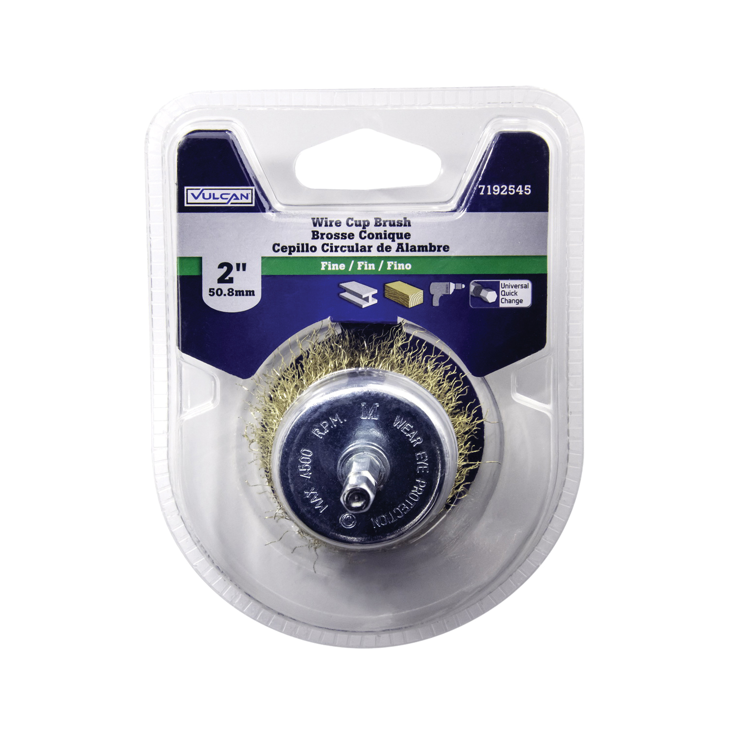 321151OR Wire Cup Brush, 2 in Dia, 1/4 in Arbor/Shank