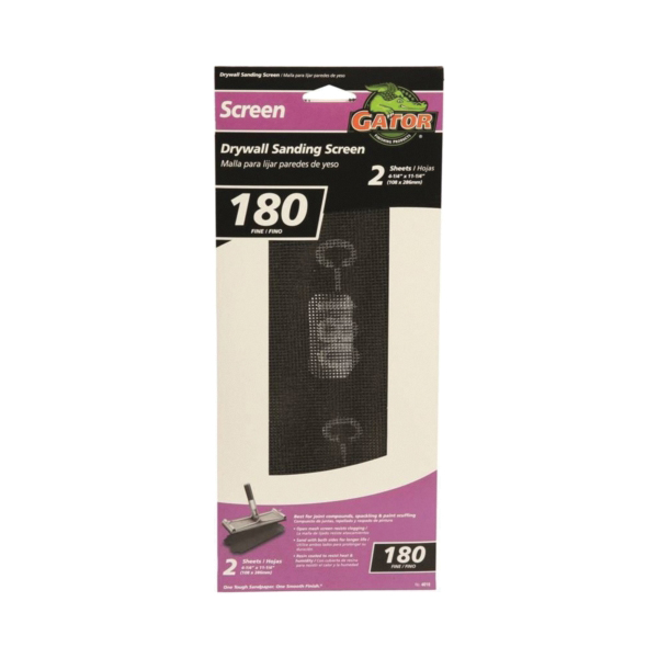 SilicaCut 4019 Sanding Screen, 11-1/4 in L, 4-1/4 in W, 180 Grit, Extra Fine, Silicon Carbide Abrasive, 1-Sheet