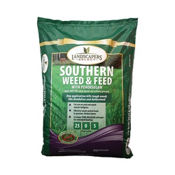 902730 Weed and Feed Fertilizer, 17 lb Bag, Granular, 25-0-5 N-P-K Ratio