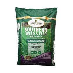 902731 Weed and Feed Fertilizer, 34 lb Bag, Granular, 25-0-5 N-P-K Ratio