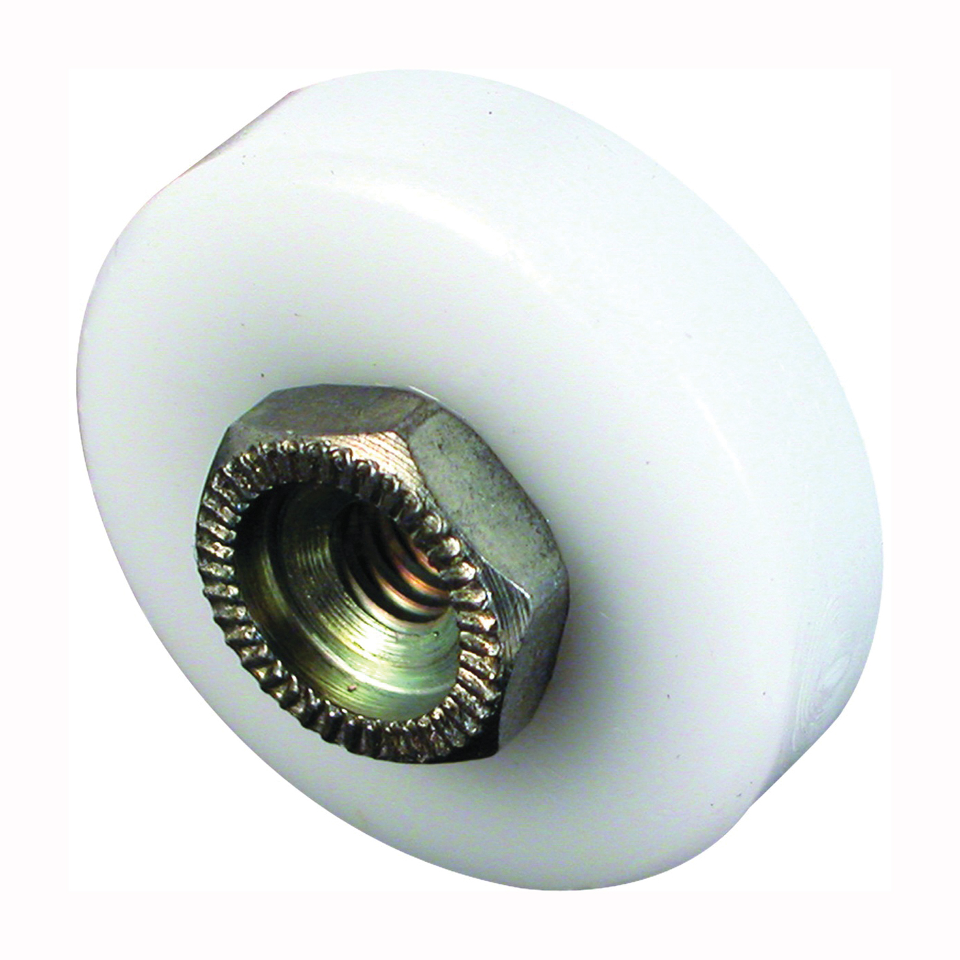 M 6001 Flat Edge Shower Door Roller, Plastic/Steel, White, For: 3/4 in Tall, J-Shaped Tracks