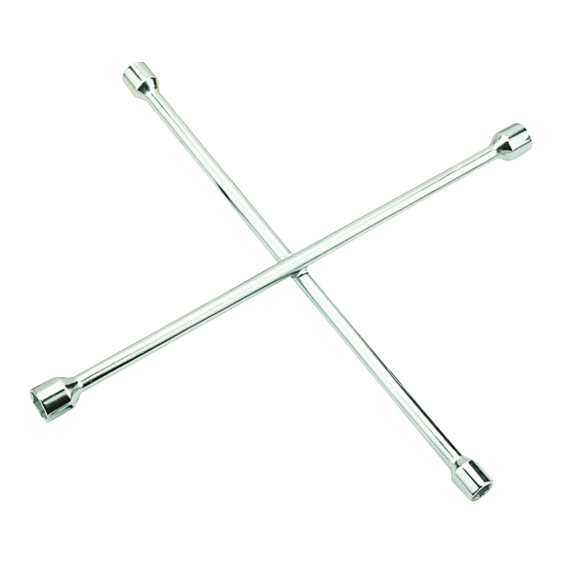 JL-AT-TGCW10123L Lug Wrench, Hex Socket, 11/16, 3/4, 13/16 and 7/8 in Socket, 20 in L, Carbon Steel, Chrome