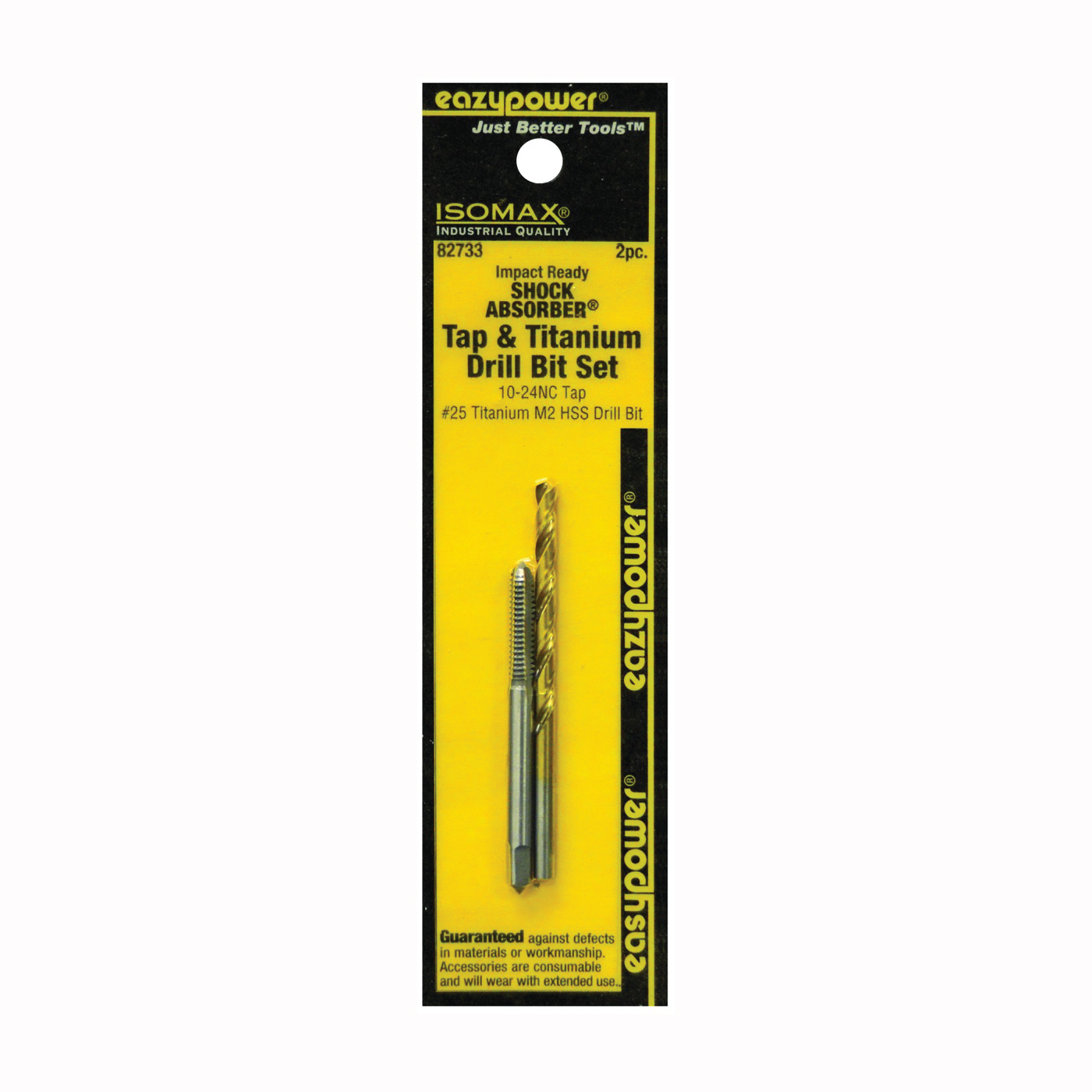 SHOCK ABSORBER Series 82733 Tap and Drill Set, #10-24 Thread, UNC Thread, Straight Flute, HSS