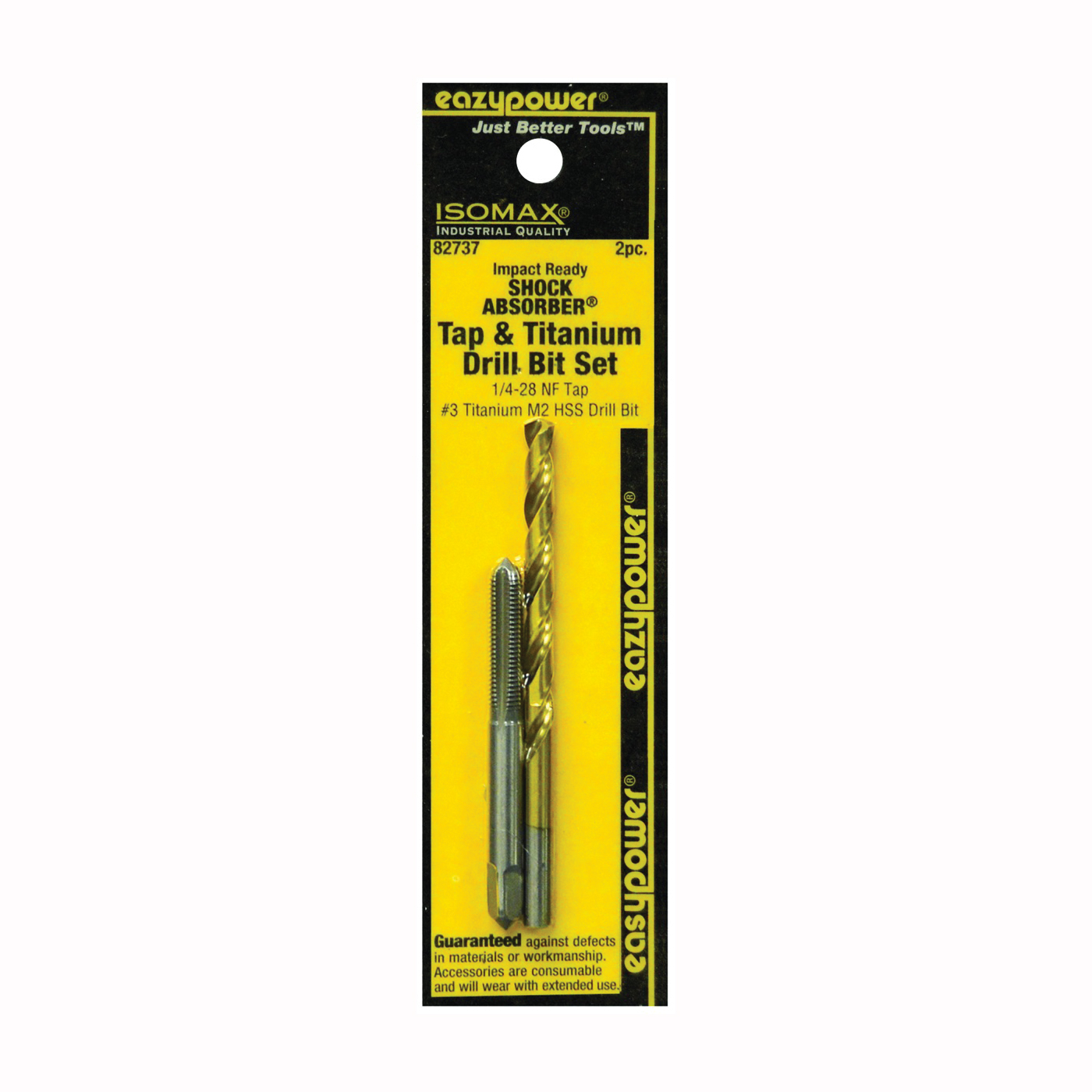 SHOCK ABSORBER Series 82737 Tap and Drill Set, 1/4-28 Thread, UNF Thread, Straight Flute, HSS