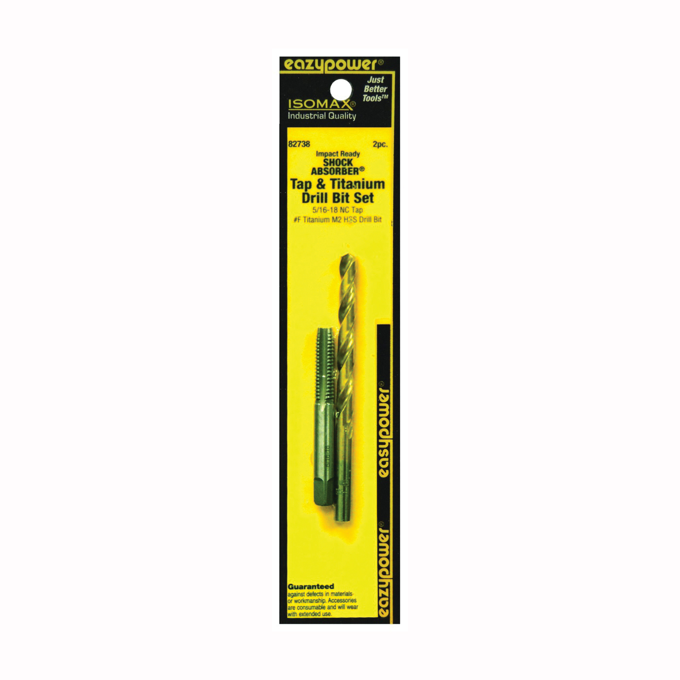 SHOCK ABSORBER Series 82738 Tap and Drill Set, 5/16-18 Thread, UNC Thread, Straight Flute, HSS