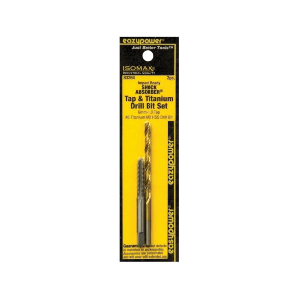 83264 Tap and Drill Set, M6x1 Thread, Metric Thread, Straight Flute, HSS