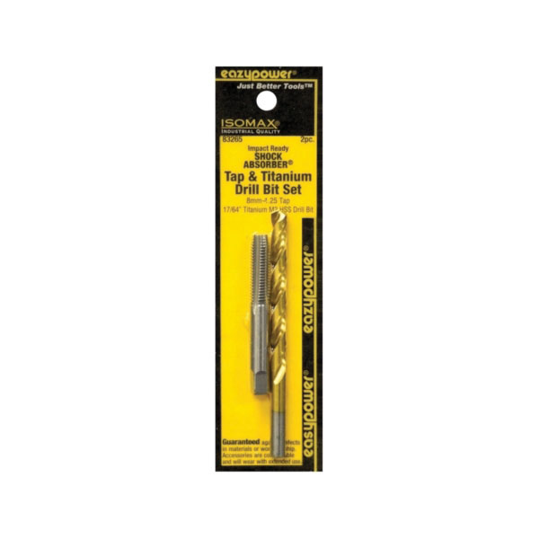 83265 Tap and Drill Set, M8x1.25 Thread, Metric Thread, Straight Flute, HSS