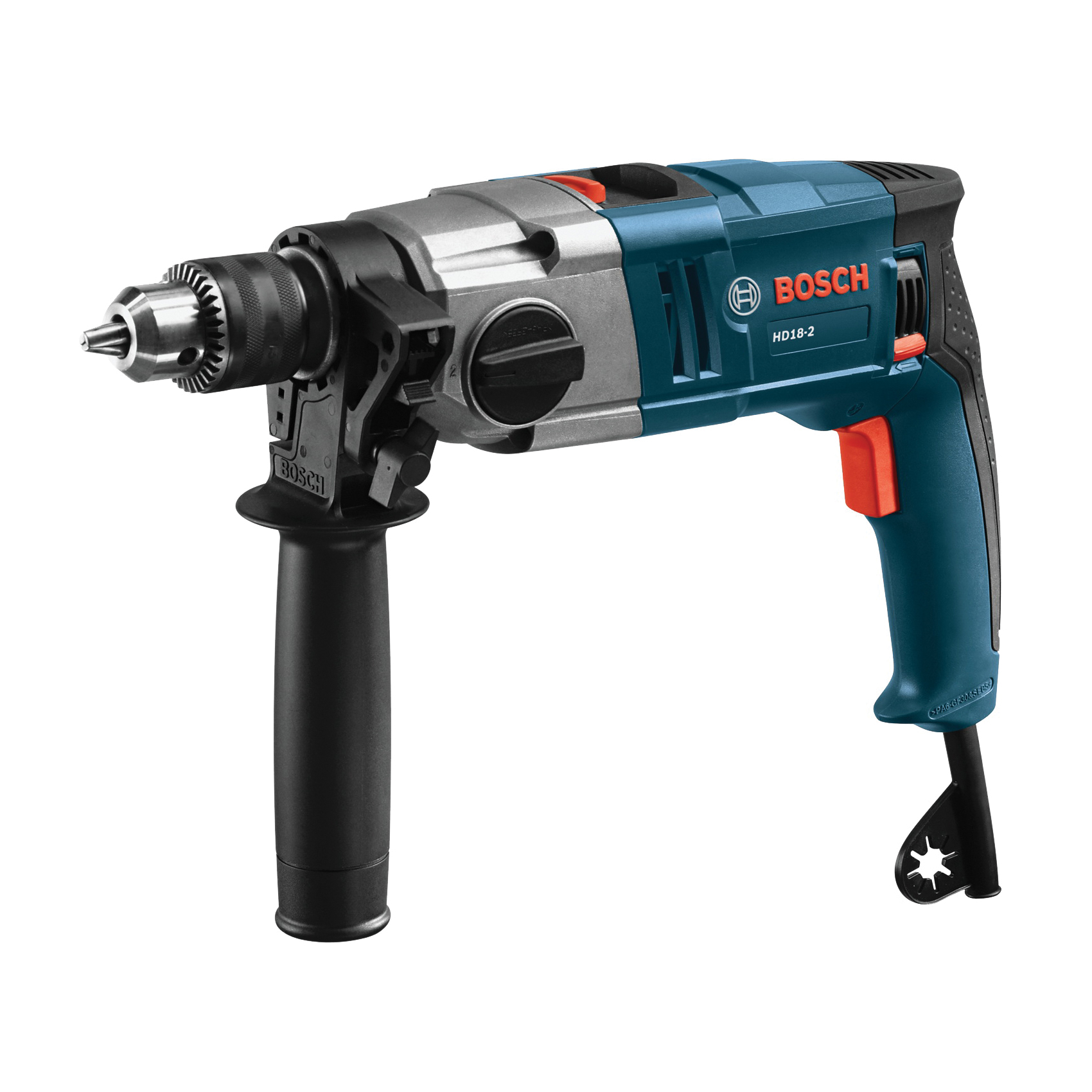 HD18-2 Hammer Drill, 8.5 A, Keyed Chuck, 1/2 in Chuck, 0 to 3200 rpm Speed