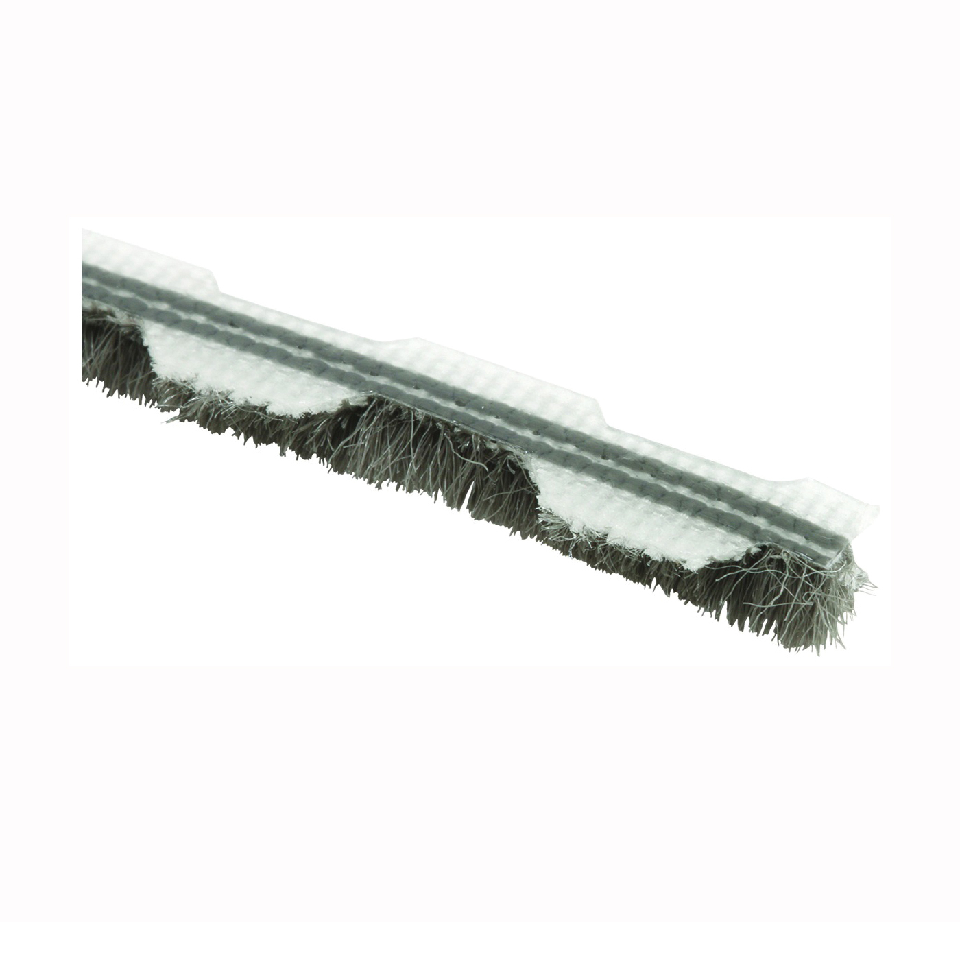 T 8659 Pile Weatherstrip, 1/4 in W, 18 ft L, Synthetic Fabric, Gray