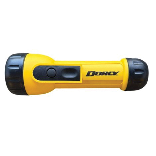 41-2350 Flashlight, D Battery, LED Lamp, 20 Lumens, 37 m Beam Distance, 123 hr Run Time, Yellow