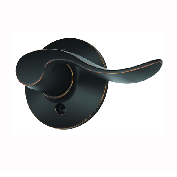 Accent Series F170ACC716RH Right Hand Dummy Lever, Mechanical Lock, Aged Bronze, Metal, Residential, Right Hand