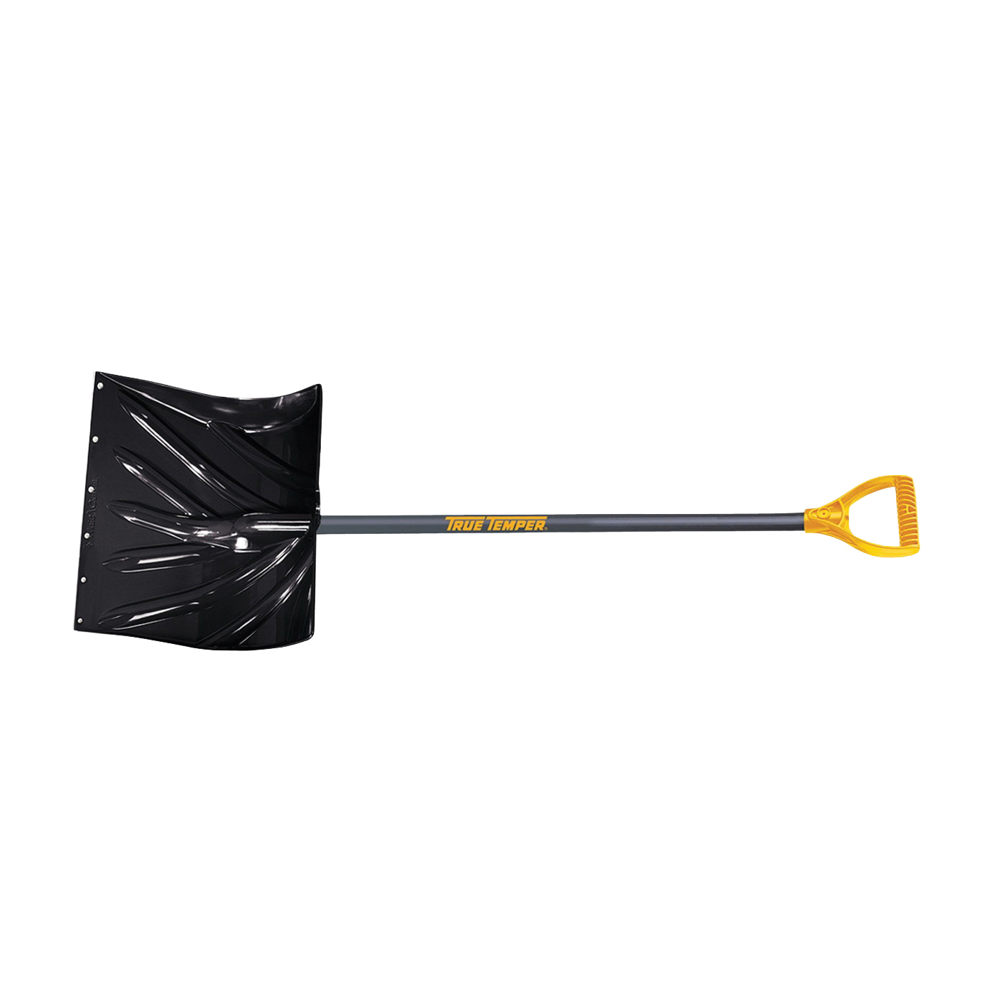 1627200 Snow Shovel, 49-1/2 in OAL Shovel, 13-1/2 in L Blade, 18 in W Blade, Combo Blade, Polyethylene Blade, Steel Handle, Yellow/Black