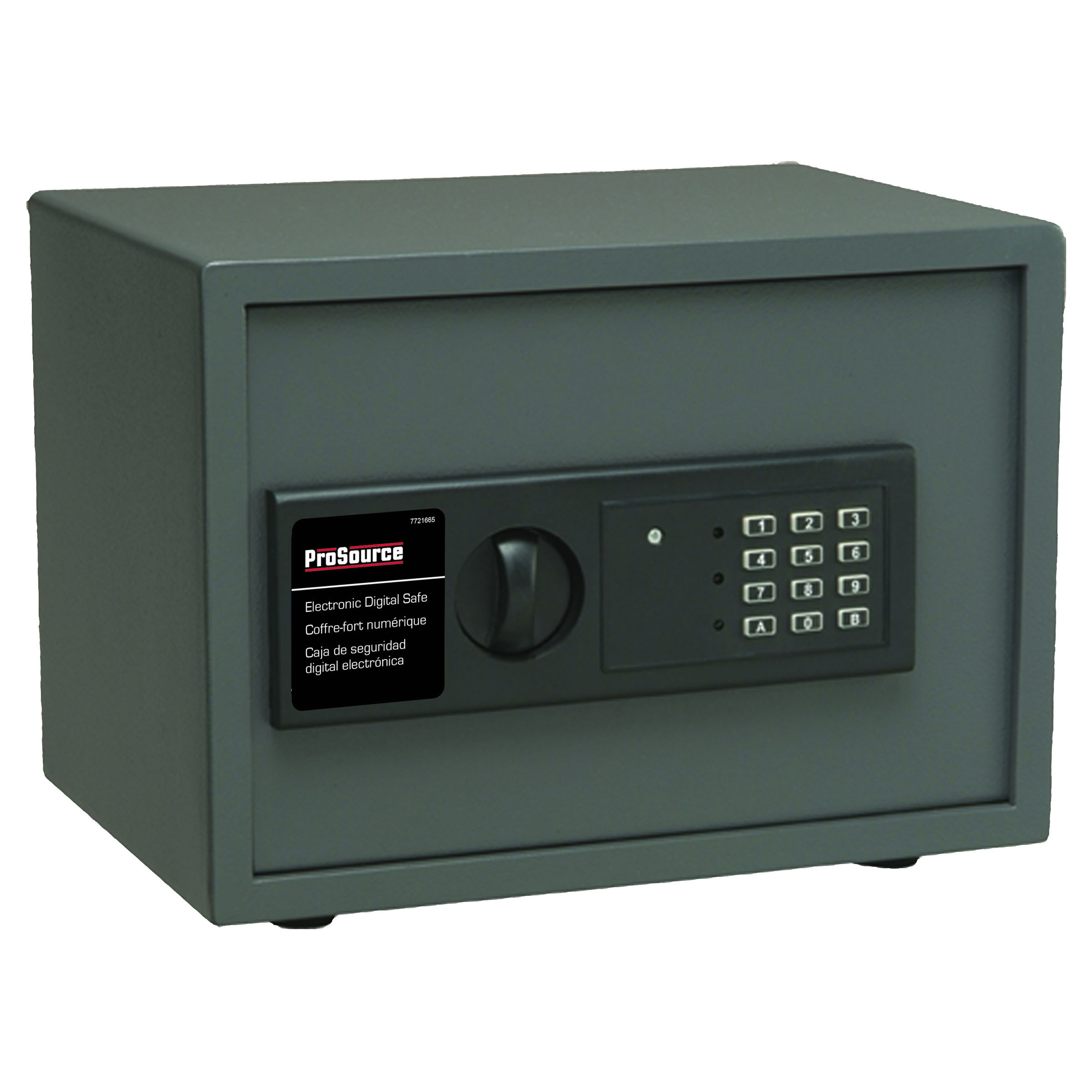JL-45891-3L Digital Electronic Safe, 13-3/4 in W x 9-7/8 in D x 9-7/8 in H Exterior, Solid Steel, Dark Gray