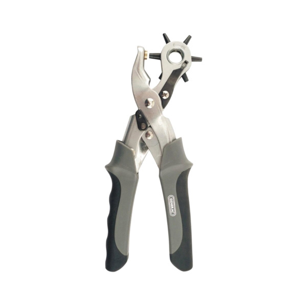 73 Punch Plier, 0.81 in OAL, 6-Hole Punch, Steel Body, Cushion Grip Handle
