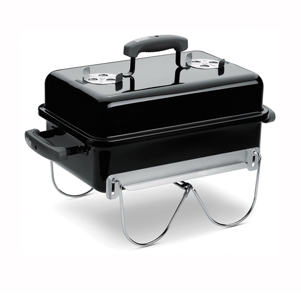 Go-Anywhere Series 121020 Charcoal Grill, 160 sq-in Primary Cooking Surface, Black, Steel Body