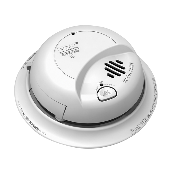 9120B Smoke Alarm, 120 V, Ionization Sensor, 85 dB, White