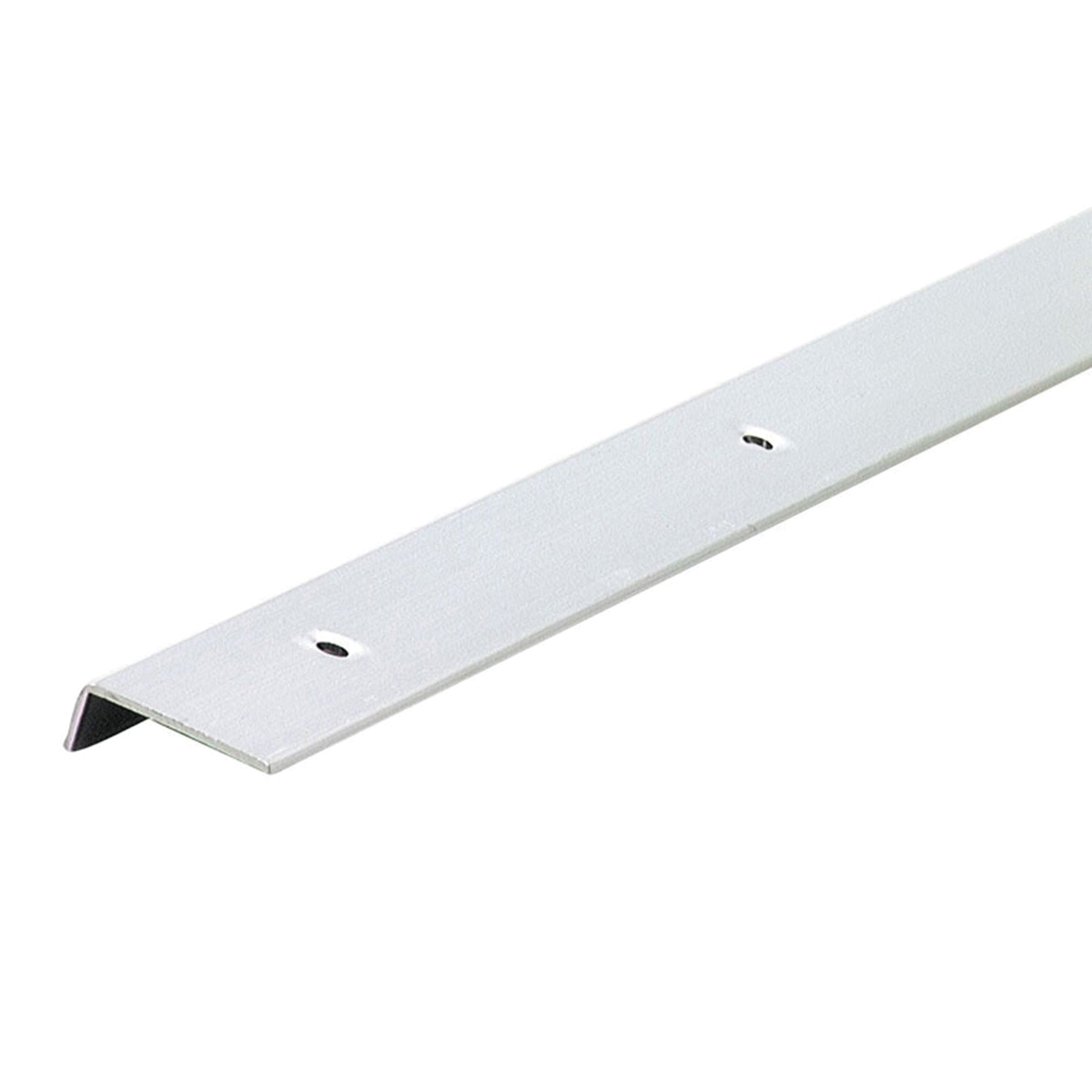 70409 Edge Moulding with Screw 3/4 in Thickness, 3/4 in Width, 8 ft Length, Aluminum, Silver, Anodized