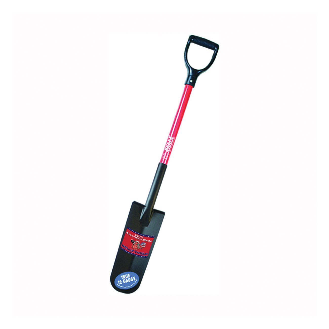 82535 Drain Spade Shovel, 5-1/4 in W Blade, 12 ga Gauge, Steel Blade, Fiberglass Handle, D Grip Handle