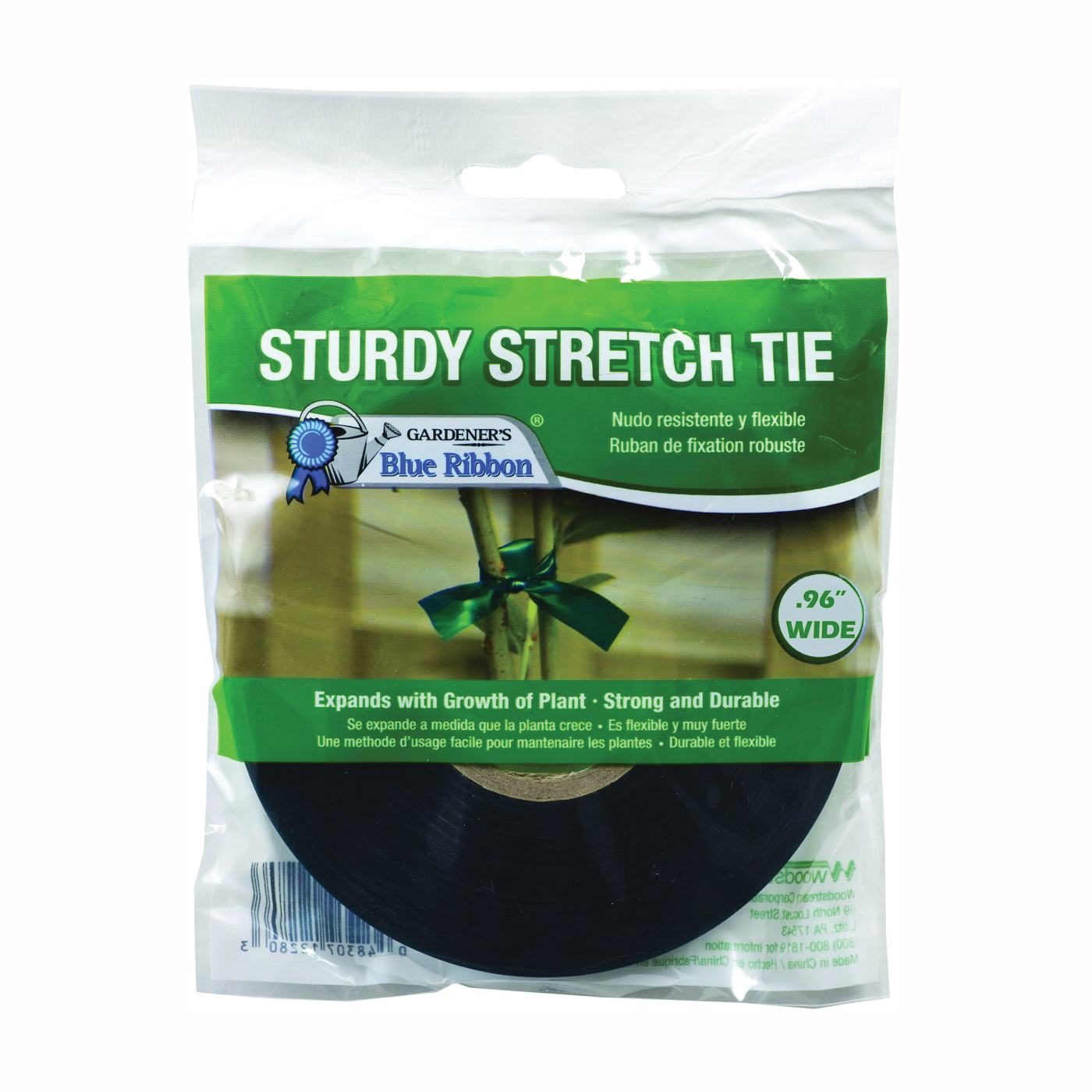 T006B Surdy Stretch Tie, 150 ft L, Plastic, Green