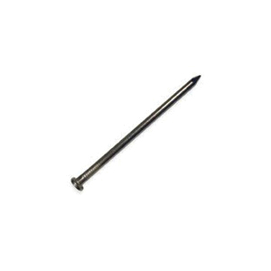 0053285 Finish Nail, 12 in L, Carbon Steel, Brite, Flat Head, Round Shank, 5 lb