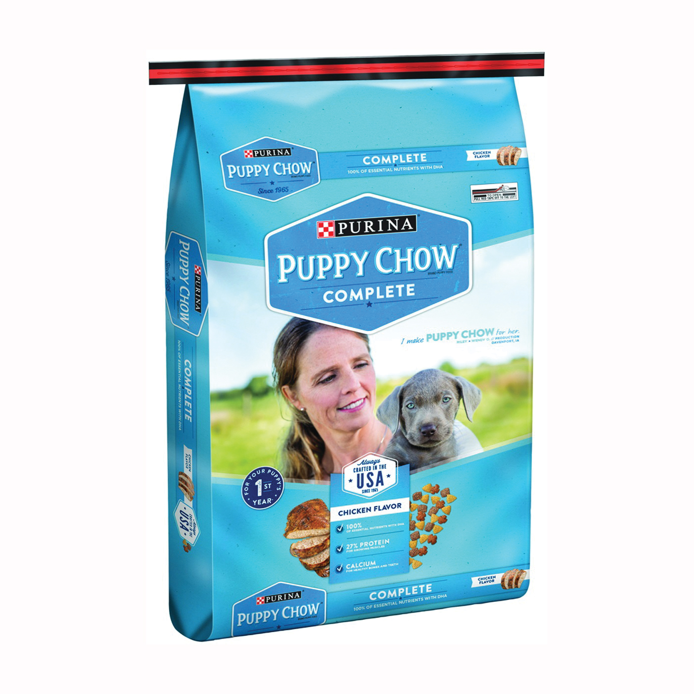 1780014914 Dog Food, Dry, Puppy Breed, Chicken, Rice, 30 lb Bag