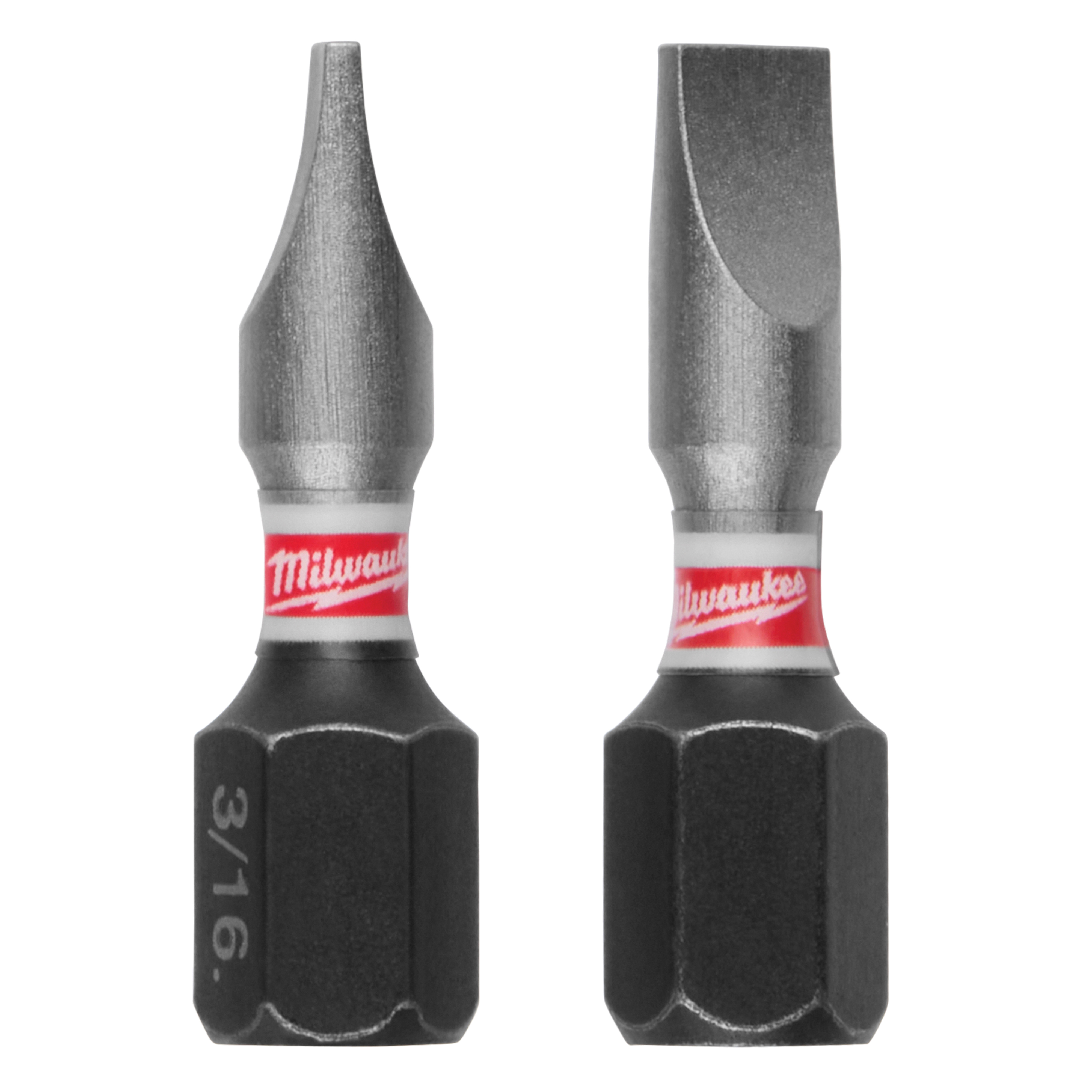 SHOCKWAVE 48-32-4417 Impact-Duty Screwdriver Insert Bit, 3/16 in Drive, Slotted Drive, 1/4 in Shank, Hex Shank