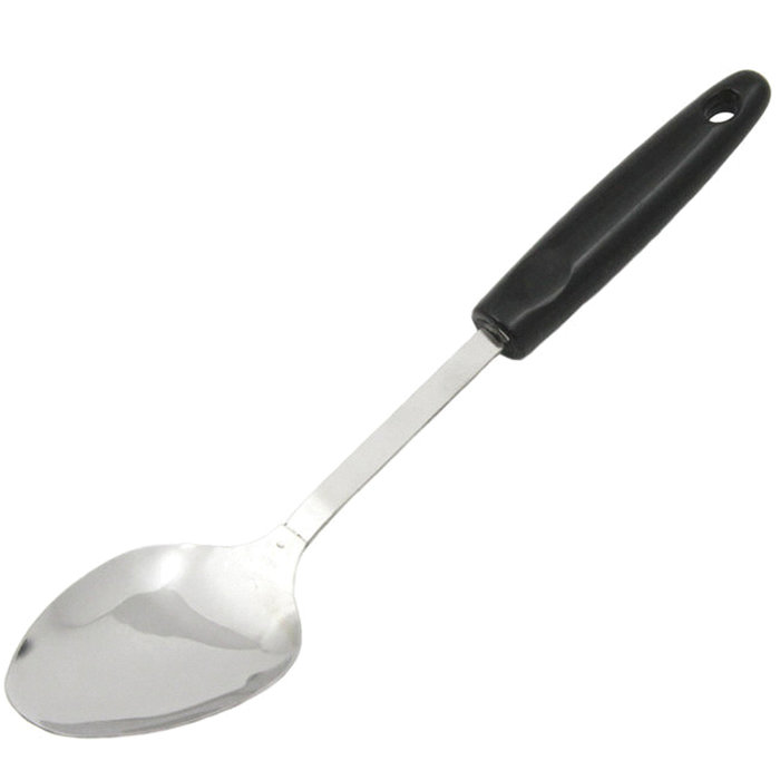 Select Series 12930 Basting Spoon, 12 in OAL, Stainless Steel, Black/Chrome