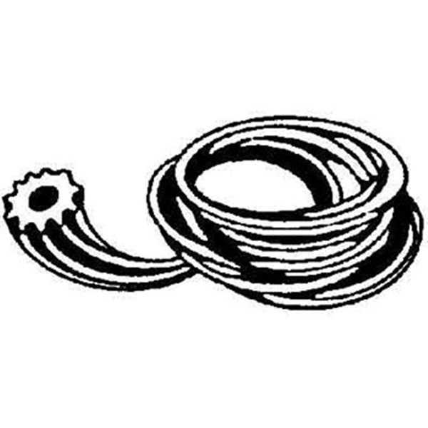 Make-2-Fit P 7523 Screen Retainer Spline, 0.175 in D, 25 ft L, Vinyl, Black, Round