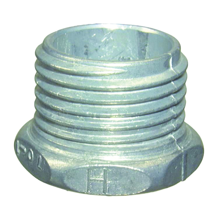 07020 Rigid Conduit Chase Nipple, 2 in, Zinc, Gray