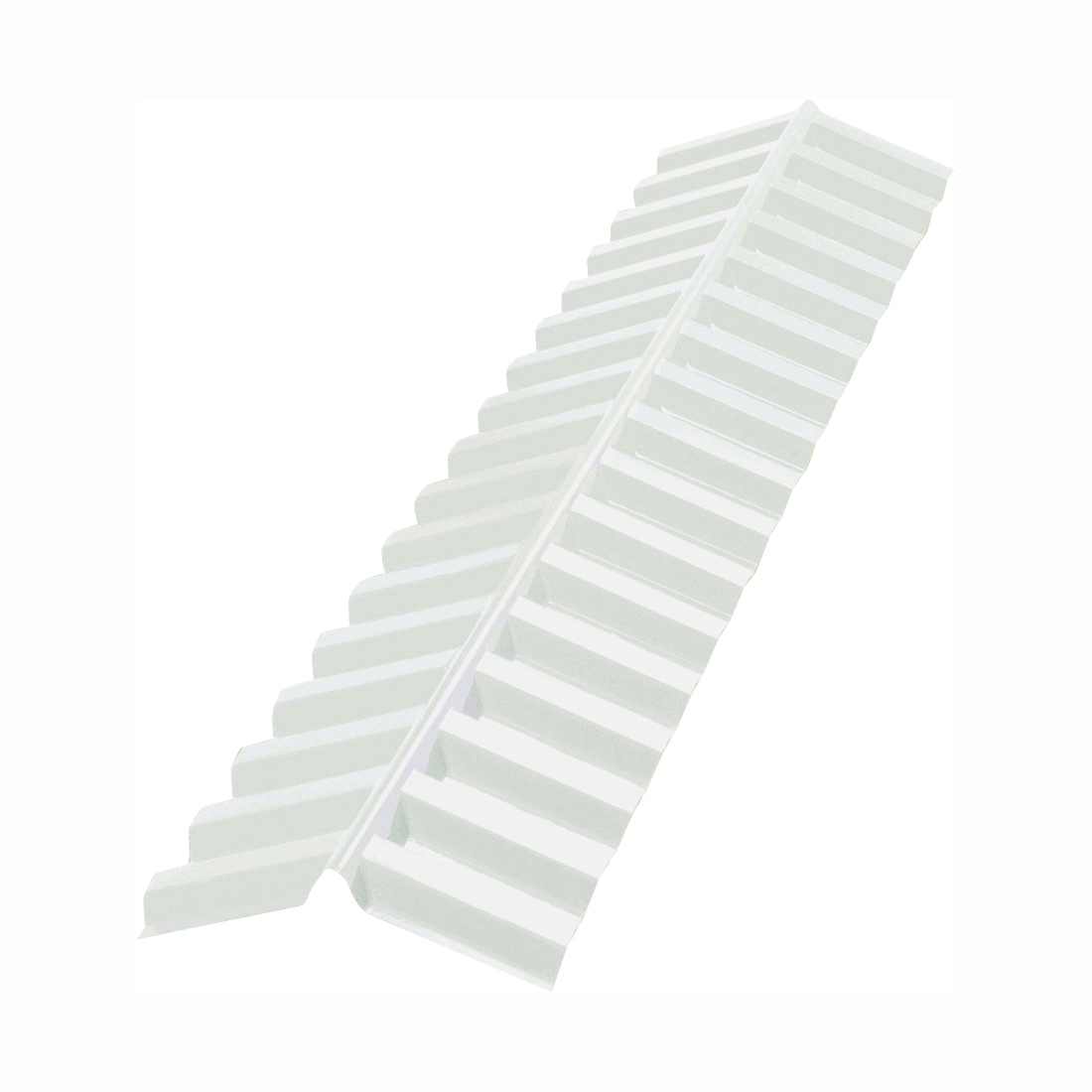 108653 Ridge Roof Cap Flashing, Plastic, Clear, Semi-Gloss, 12 in Width, 4.17 ft Length, 0.032 in Thickness